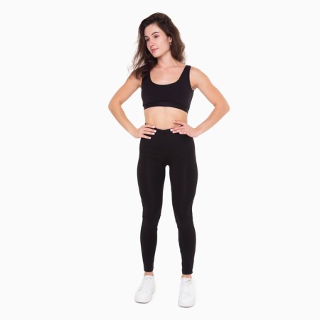 Female leggings, black color, size 46-1