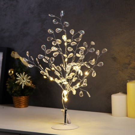 LED bush "Lessons" 35 × 26 × 3 cm, 10 LED, constant glow, from batteries CR2032x2 (complete), glow of warm white
