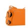 Base for glasses (V042-10550) genuine leather, orange, 1x30x14 cm
