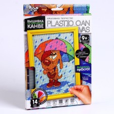 A set of creative creativity “Embroidery on a plastic canvas. In the rain »Series Plastic Canvas