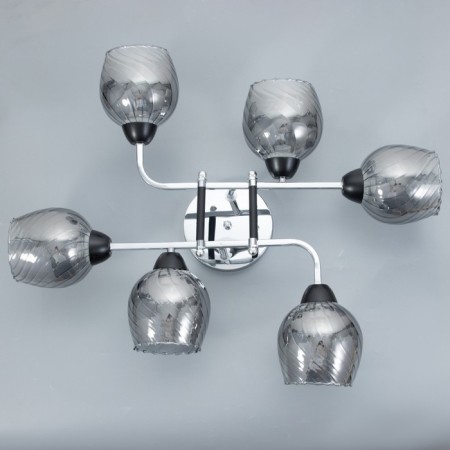 Kirien chandelier 6he27 40W black-chromium 70x70x27 cm Bayerlux-6