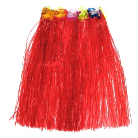 Hawaiian skirt, red color-1
