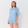 Female pajamas (shirt, shorts) minku: Light Touch, Blue color, size 48