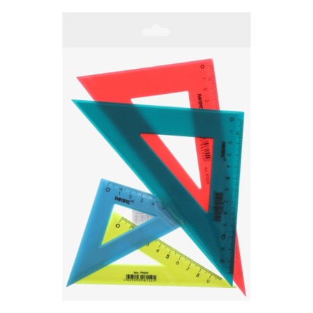 Set of triangles 4 pcs. Calligrata Katet 9/12/14/20 cm, opaque, color-5