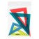 Set of triangles 4 pcs. Calligrata Katet 9/12/14/20 cm, opaque, color