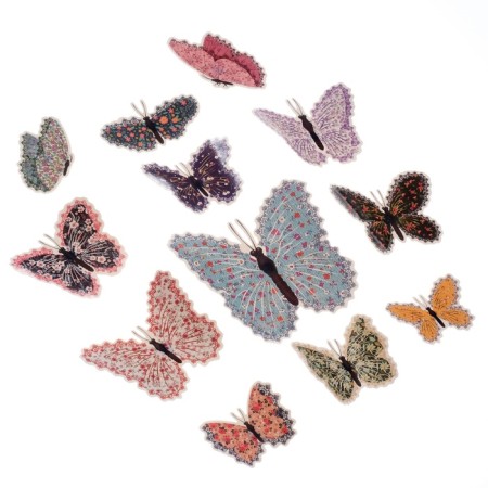 Butterflies cardboard "Flower. Tints" set 12 pcs h = 4-10 cm on magnet-5