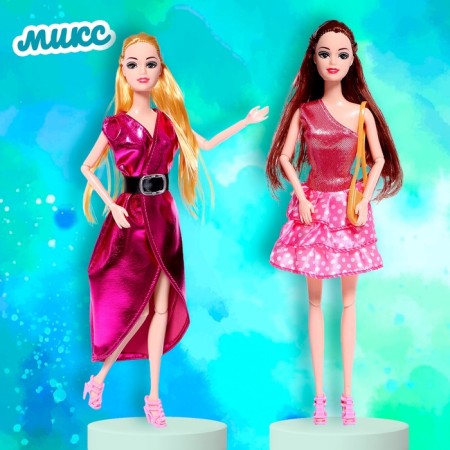 Кукла-модель в вечернем платье, МИКС-4