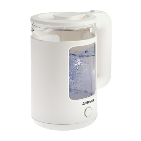 Electric Kinde "Dobrynya" DO-1259W, glass, 1.5 l, 1800 watts, white
