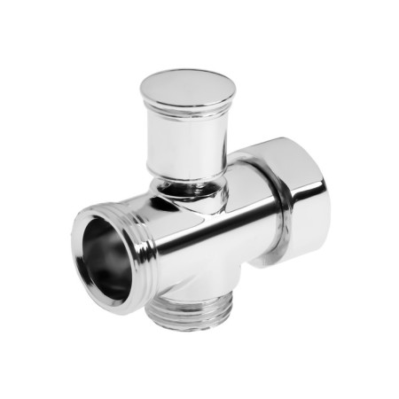ZEIN Z746 divertor, for the mixer, zinc body, brass switch, spring, chromium color-1