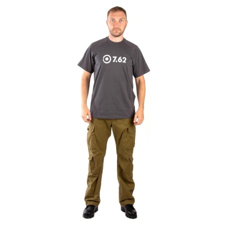 T-shirt 7.62 LOGO, cotton, gray, rr XS-2