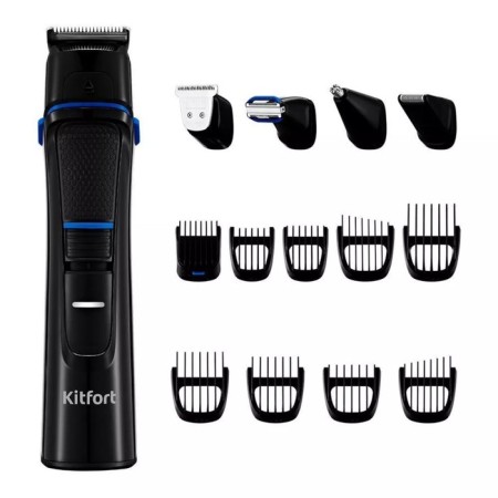 Kitfort Kitfort KT-3141-1, for nose/ears/beards, work from batteries, black and blue-4