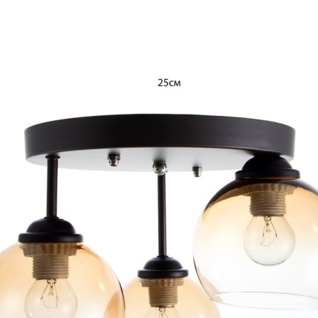 Chandelier 2075/3GD E27 40W coffee-gold 45x45x40 cm Bayerlux-3