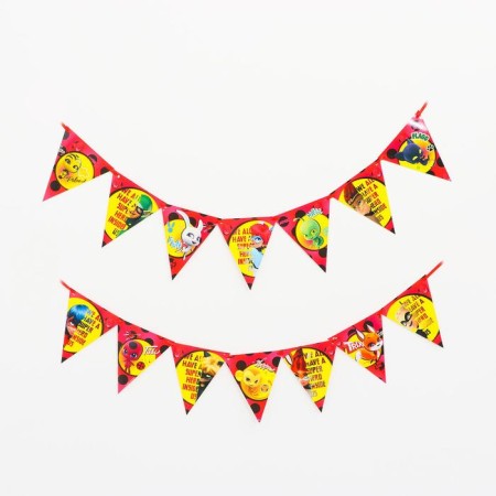 Paper Girlyanda "Lady Bag and Super-Kot", flags-1