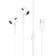 Hoco M101 Max headphones, wired, inserts, Type-C, 1.2 m, white