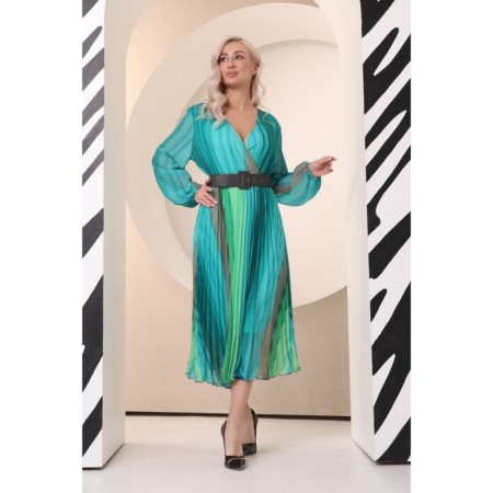 Women's dress, size 46, green color-2