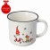 Porcelain shade mug "New Year. Santa Claus with sleds ", 380 ml, white color