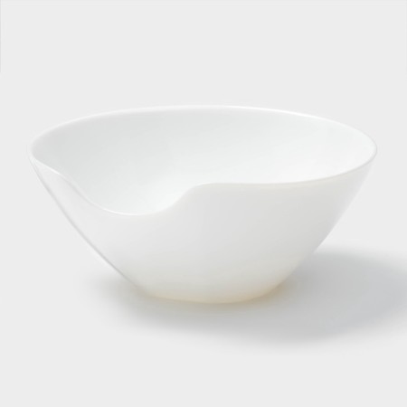 Luminarc Salenco salad bowl, 450 ml, d = 16.5 cm, glass ceramic, white-2