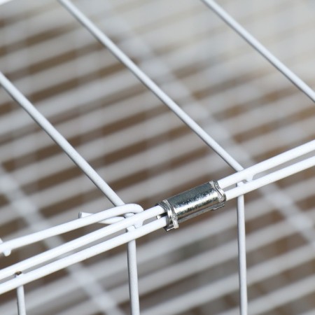 A cell for dogs and cats, a bunk 70 x 50 x 60 cm, white-12