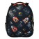 School backpack 38 x 30 x 16 cm, ergonomic back, Stavia "dinosaur 1", black