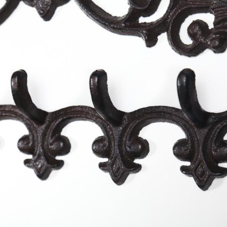 Decorative metal hooks "Medallion with patterns" 23x32x4.5 cm-2