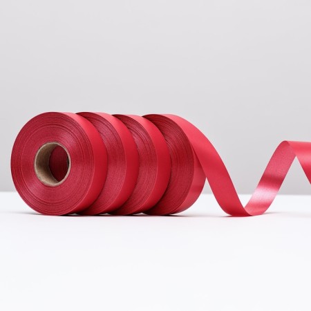 Polypropylene tape "Matte" for decor and gifts, red, 2 cm x 50 m-1