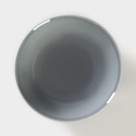 Porcelain salad "watercolor", 1 l, the color is light gray-1