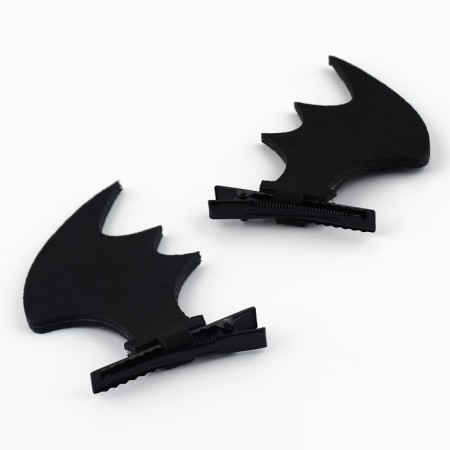 Hairpins for hair ears "Wings", black, 2 pcs, 11 x 12 cm-5