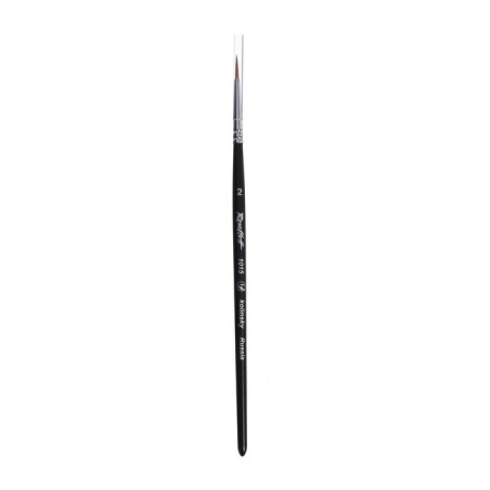 Brush of columns Round, RUBLOFF series 1015 No. 2, short handle, black matte/white clip-2