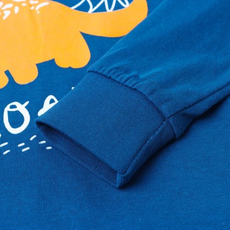 Pajamas for a boy (longshille/pants), blue color/dragon, height 122 cm-2