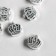 Bead for creativity Metal "Crown" silver 1.3x1.2 cm