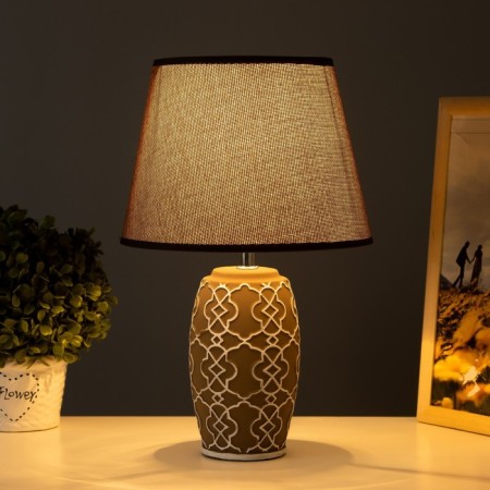 Camila table lamp E14 40W Coffee-white 22x22x35 cm Risalux-1