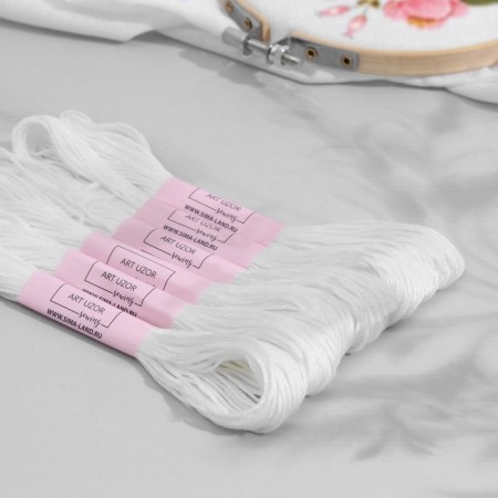 BLANC muline threads, 8 ± 1 m, white color-1