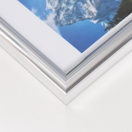 Photo frame plastic "Rainbow" 10x15 cm, silver-2