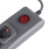Unieel Lux network filter, 4 outlets, USB 2.1 A, 3 m, 10 A, 2500 W, PVS 3x0.75, S/K, Gray