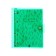 A notebook on rings A5 120 sheets in the Lorex "Neon. Green" cage, with a change of block, a plastic cover, with stickers