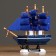 Souvenir small "Stratford" souvenir ship, sides blue with a white strip, blue sails, 4 × 16.5 × 16 cm