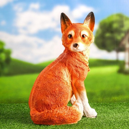 Garden figure "Sitting Fox" 38x30cm-1