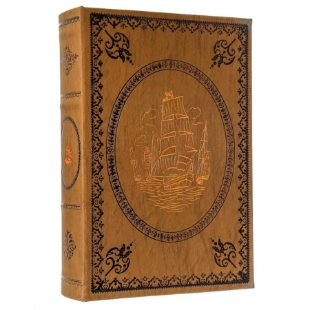 Safe Brush tree "Golden sailboats" skin with embossing, 30x21x7 cm-6