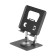 A tablet stand, adjustable, folding, 360 ° rotation, metal, gray