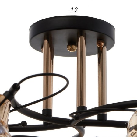 Economic Service Close Koleus 5x40W E27, black/gold 58x58x24 cm-5