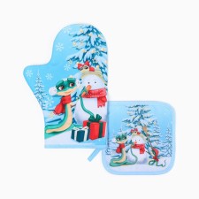 Set of kitchen. Field Christmas Story: Take 17x17 cm, mittens-plate 20x28 cm, 35%HL, 65 1033016