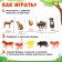 Developing set of figures for children "Pets" with cards, according to the methodology of Doman