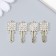 Decor for creativity metal, rhinestones "Key" gold 2.5x0.9 cm