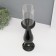 Ceramics candlestick, glass for 1 candle "Avanti" d = 8 cm black 10x10x40.5 cm