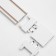 Connector ultra-shaped G-shaped white 3.6x3.6x0.6 cm