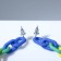 Earrings Plastic "Chain" 7 links, bright, colored matte