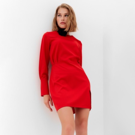 Women's dress Minaku: Silk pleasure Red color, rr 44-6