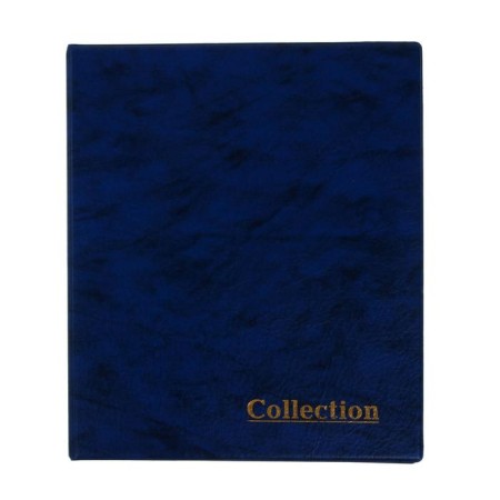 Album for coins on rings, optima format 230 x 265 mm Calligrata, includes up to 20 sheets, covering artificial leather, blue