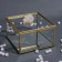 Organizer for storage "Mountains", with a lid, glass, with a mirror -bottom, 1 section, 12 × 12 × 7 cm, the color is transparent/copper