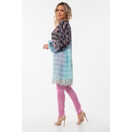 Female trousers, size 48, pink color-7
